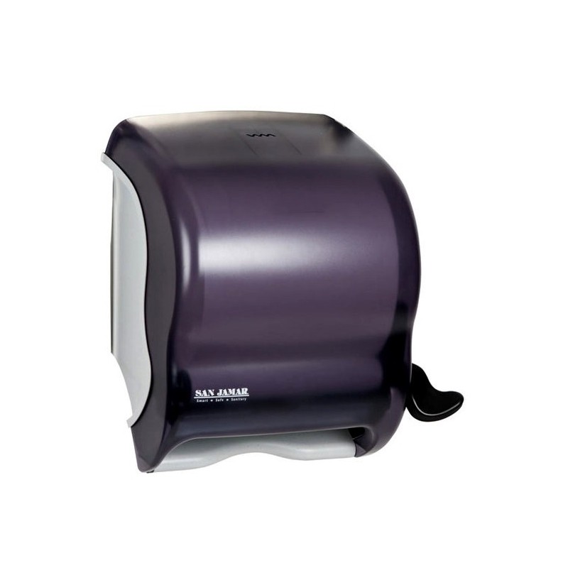 Universal plastic paper dispenser with lever. Dimention 15 1/2 in X 13 in X 9 5/8 in.