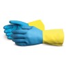 Gants de latex et néoprène résistants aux solvants, doublés, épaisseur 28 mil, longueur 12", larges (9), 12 paires/paquet.