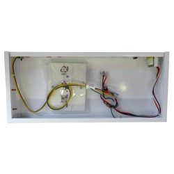 Enseigne en anglais «Exit» 120V sans batterie, approuvée CSA. Boîtier en acier, face simple ou double.