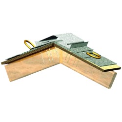 Connecteur d'ancrage permanent pour toiture pour protection antichute sur le bois ou la tôle. Supporte 310 lb.