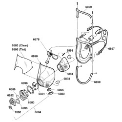 Masque complet de série 6000DIN de 3M pour systèmes de protection respiratoire à épuration d’air et à adduction d'air. Moyen.