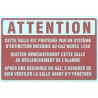 Self-adhesive sign, 8 X 12" Gaz novec 1230
