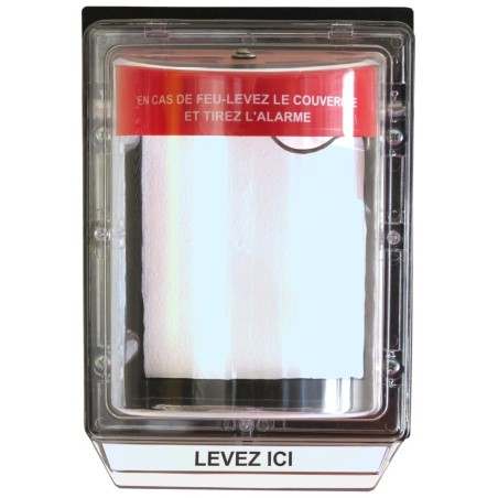 Water-resistant cover for manual fire alarm pull station