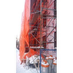 Rouleau de toile orange d'une épaisseur de 3 mil par 12 pieds X 100 pieds, couvre 1200 pi2.