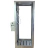 Douche portative en aluminium pour la décontamination des travailleurs exposés à l’amiante (34 x 30 x 83 pouces).