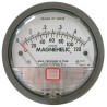 Magnehelic pressure gauge with scale from 0 to 0.5 inches of water (0 to 120 Pa), to indicate differential pressure