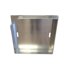 Portable aluminium decontamination shower for asbestos abatement workers (34 x 30 x 83 inches).