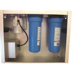Wastewater filtration pump for TeleShower decontamination shower. 25 µm & 5 µm filters included.