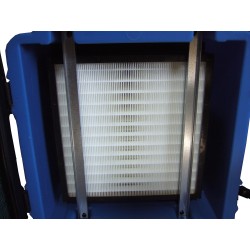 Predator 750 portable air scrubber with airflow from 200 to 750 cfm. Ideal for asbestos abatement and decontamination work zone