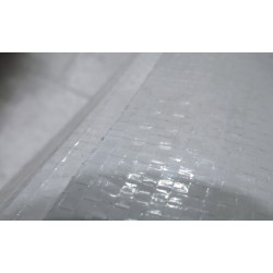 High density white fireproof polyethylene 6 mils thick sheet roll. Ideal for fixing containment area for abatement. 12'x100'