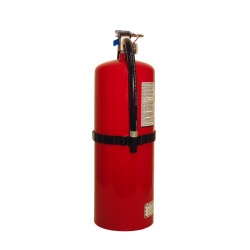 Portable fire extinguisher with powder, 20 lbs, type ABC, ULC 10A-120 BC, with wall hook.