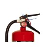 Portable fire extinguisher with powder, 10 lbs type ABC, ULC 6A 80 BC, with wall hook.