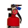 Portable fire extinguisher with powder, 2.5 lbs type ABC, ULC 1A-10BC, with vehicle hook.