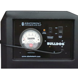 Purificateur d’air portable BULLDOG deluxe à 2 vitesses. Débit de 1300 cfm ou 2000 cfm pour désamiantage et décontamination