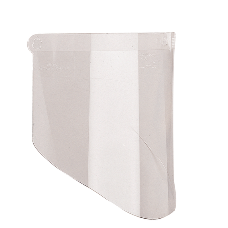 Visière en polycarbonate transparent pour une protection faciale sur mesure. Compatible avec tous les porte-visières de 3M.