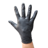 Gant ambidextre en nitrile noir de 6 mils sans poudre. NQA de 1,5 octroyé par l’ONGC. Taille: petit (7) à XX-large (11).