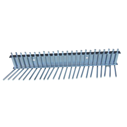 Steel rack with 21 pins for fire hose of 75 feet