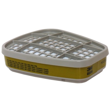 Cartouche pour vapeurs organiques, gaz acides & multi-gaz de 3M, compatible avec  protection respiratoire de séries 6000 & 7500