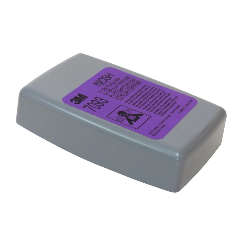 Filtre P100 pour masque de protection respiratoire de série 6000, 7000 & FF-400 de 3M. CSA & NIOSH. 12 unités (6 paires).