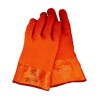 PVC gloves with rough finish, double dipped foam