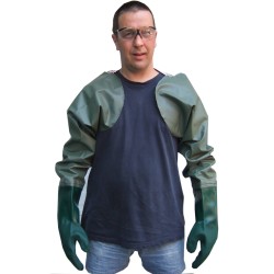 PVC gloves, length 38 in.