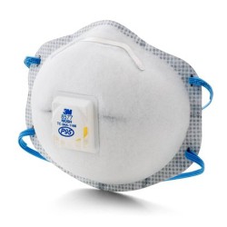 Masque de protection respiratoire P95 avec soupape de 3M. Protection contre les particules huileuses et les vapeurs organiques.