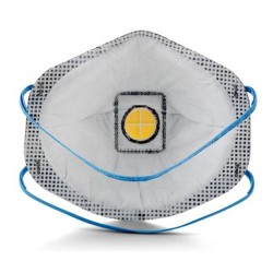 Masque de protection respiratoire P95 avec soupape de 3M. Protection contre les particules huileuses et les vapeurs organiques.