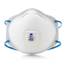 Masque de protection respiratoire P95 avec soupape de 3M. Protection contre les particules solides, liquides et huileuses.