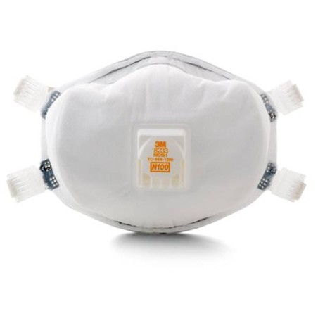 Masque de protection respiratoire N100 avec soupape de 3M. Protection contre certaines particules dangereuses.