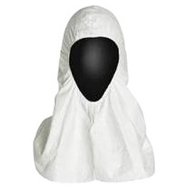 Cagoule en Tyvek à enfiler, avec ouverture faciale élastique, bte/100 unités