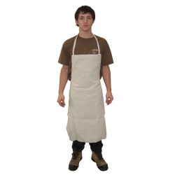 Tablier en coton blanc   36" X 29"