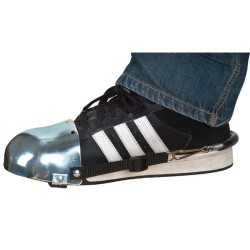 Steel toe guards with adjustable straps (pair).