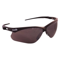 Jackson Safety Nemesis protective eyewear with anti-fog treated smoke mirror polycarbonate lenses ideal for outside work.