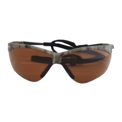 Jackson Safety Nemesis protective eyewear with anti-fog treated bronze polycarbonate lenses for enhanced contrast in most lights