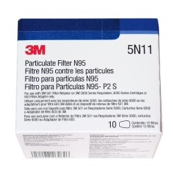 3M N95 NIOSH approved filter for filter retainer 501 and 3M 6000 series cartridges. Sold by the pair. 10 units/box.
