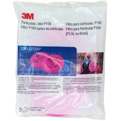 Filtre P100 pour masque de protection respiratoire série 6000, 7500 & Ultimate FX de 3M. Homologué NIOSH  2 unités.