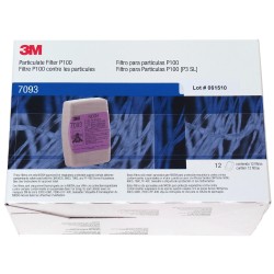 Filtre P100 pour masque de protection respiratoire de série 6000, 7000 & FF-400 de 3M. CSA & NIOSH. 12 unités (6 paires).