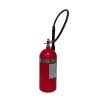 Portable fire extinguisher with CO2, 10 lbs, type BC, ULC 10BC, with wall hook. Best for electrical fires.