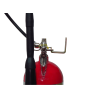 Portable fire extinguisher with CO2, 10 lbs, type BC, ULC 10BC, with wall hook. Best for electrical fires.