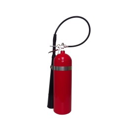 Portable fire extinguisher with CO2, 15 lbs, type BC, ULC 10BC, with wall hook. Best for electrical fires.