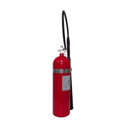 Portable fire extinguisher with CO2, 15 lbs, type BC, ULC 10BC, with wall hook. Best for electrical fires.