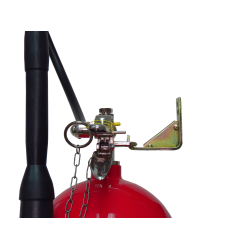 Portable fire extinguisher with CO2, type BC, ULC 10BC, with wall hook. Best for electrical fires.