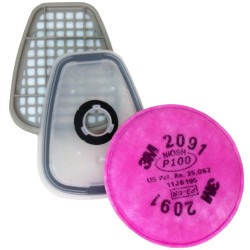 3M filter adapter to attach 3M filters series 2000 & 7000 to a 6000 series cartridge. For single use.(2 units)