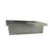 Semi-recessed stainless steel cabinet for 5 lbs powder fire extinguishers. Great for food industry.