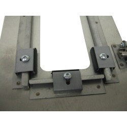 Semi-recessed stainless steel cabinet for 5 lbs powder fire extinguishers. Great for food industry.