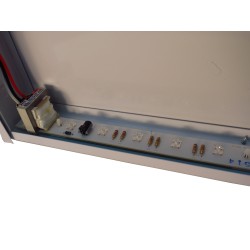 Combined emergency "Exit" light with 2 spotlights.