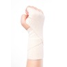 Beige elastic support bandage, 5 cm X 5 m (2 in X 16 ft).