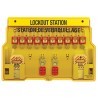 Lockout Station 10 padlocks, 2 hasps and 24 hazard labels do not operate (bilingual).