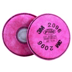3M P100 filter with nuisance level acid gas relief. NIOSH  approved. Sold in pairs.