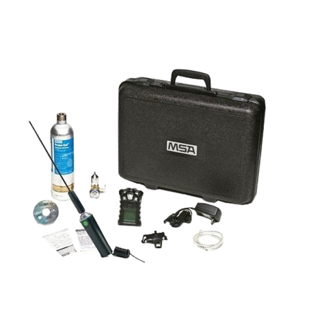 Multigas (O₂, CO, H₂S + explosive gas) detector complete kit for detection of hazardous gases or gas leaks in confined space.